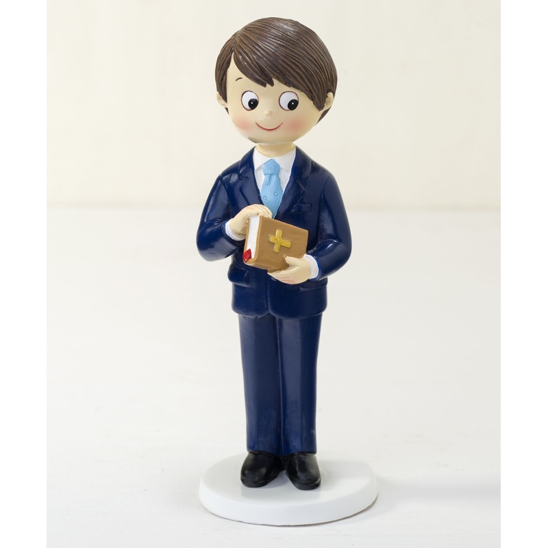 Cake Topper Communion Boy with Bible