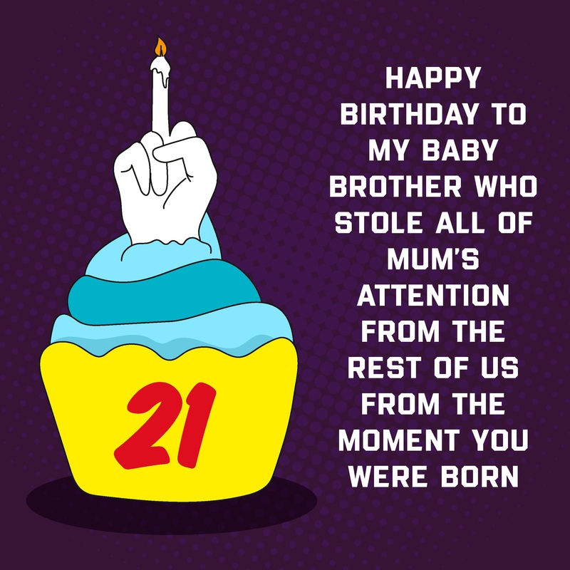 Happy 21st Birthday Brother F*ck You Cake