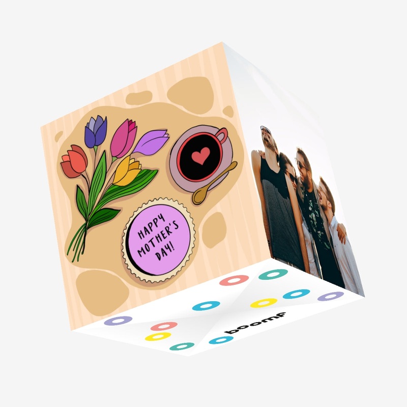 Happy Mother's Day Coffee And Cake Confetti-exploding Greetings Card