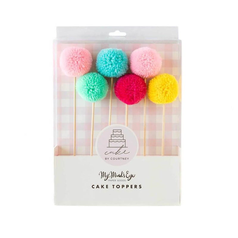 Pom Pom Party Cake Toppers