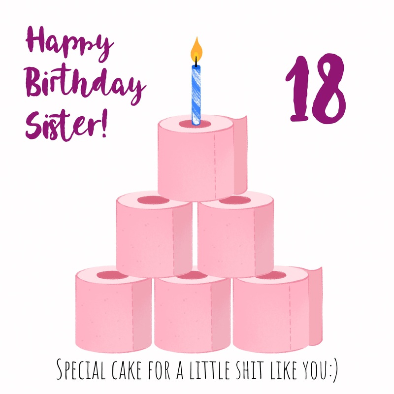 Special Cake Happy 18th Birthday Sister