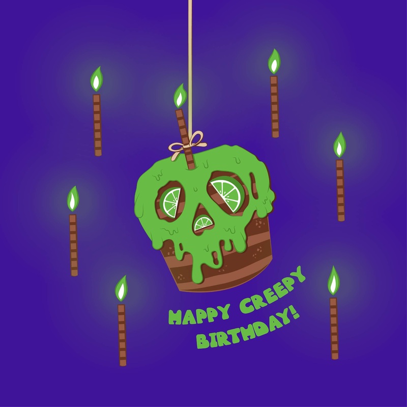 Spooky Cake Happy Creepy Birthday