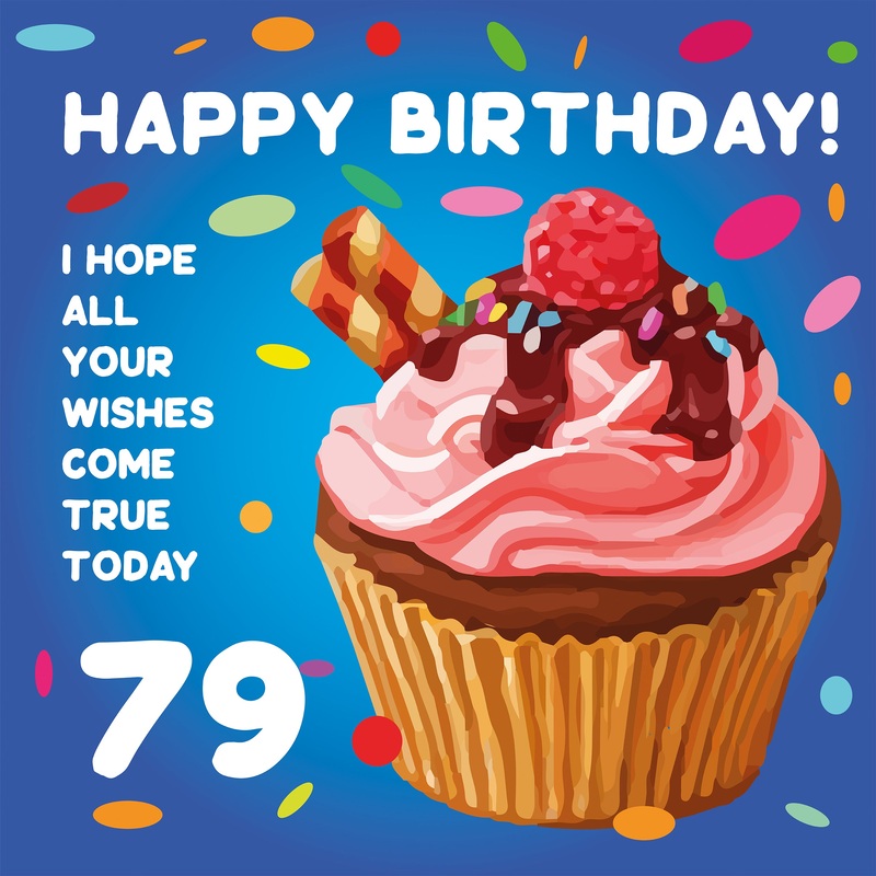 Sweet Cupcake Happy 79th Birthday