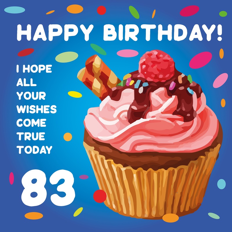 Sweet Cupcake Happy 83rd Birthday