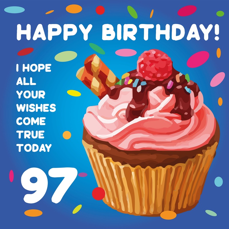 Sweet Cupcake Happy 97th Birthday