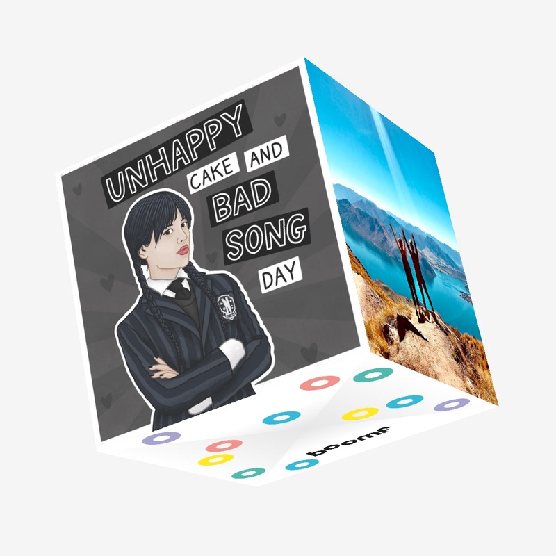 Unhappy Cake And Bad Song Birthday Confetti-exploding Greetings Card