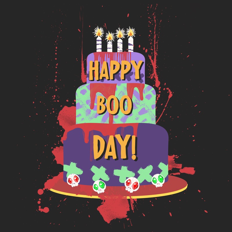 Halloween Happy Boo-Day Cake