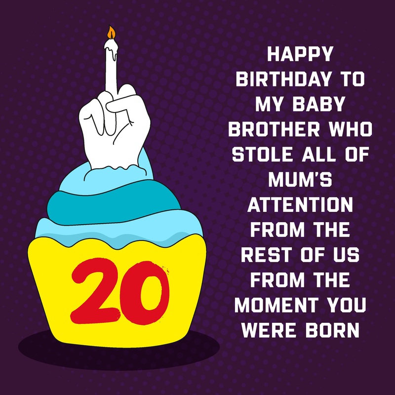 Happy 20th Birthday Brother F*ck You Cake