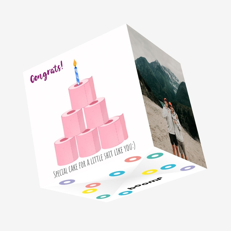 Special Cake Congrats Confetti-exploding Greetings Card