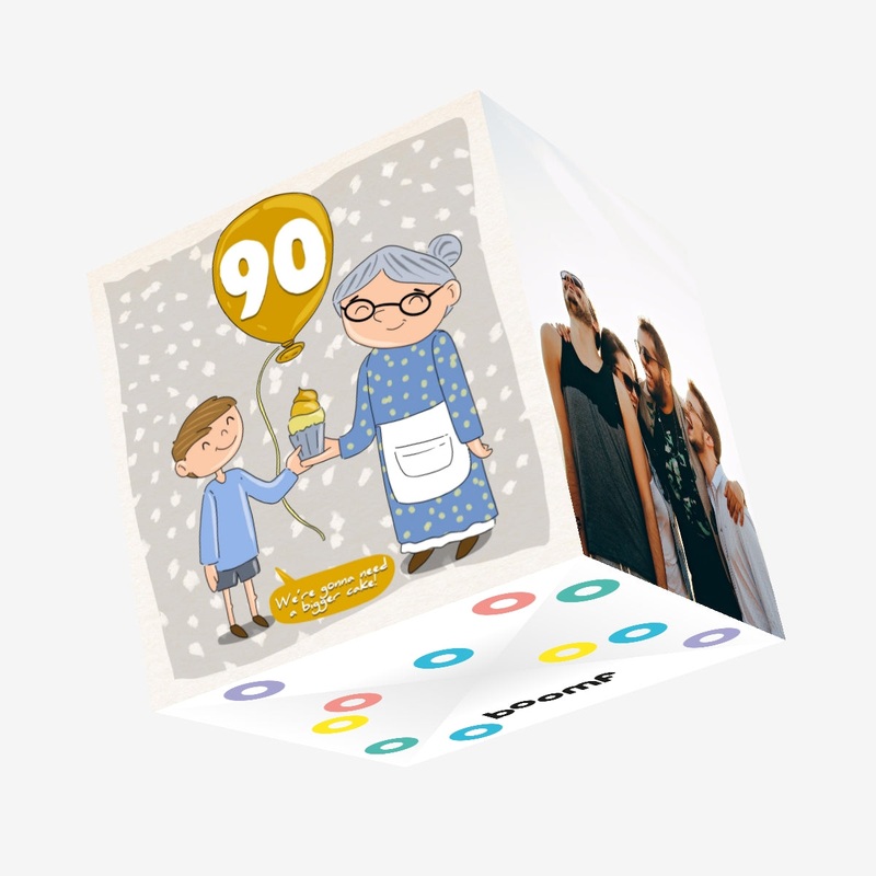 We're Gonna Need A Bigger Cake 90th Birthday Confetti-exploding Greetings Card