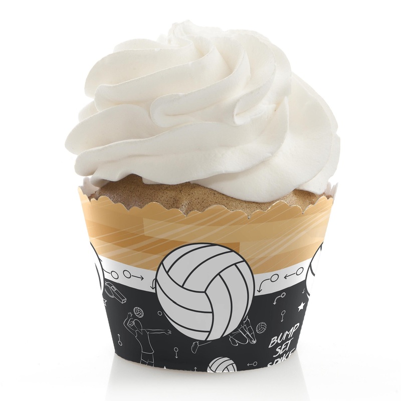 Bump, Set, Spike - Volleyball - Party Decorations - Party Cupcake Wrappers - Set of 12