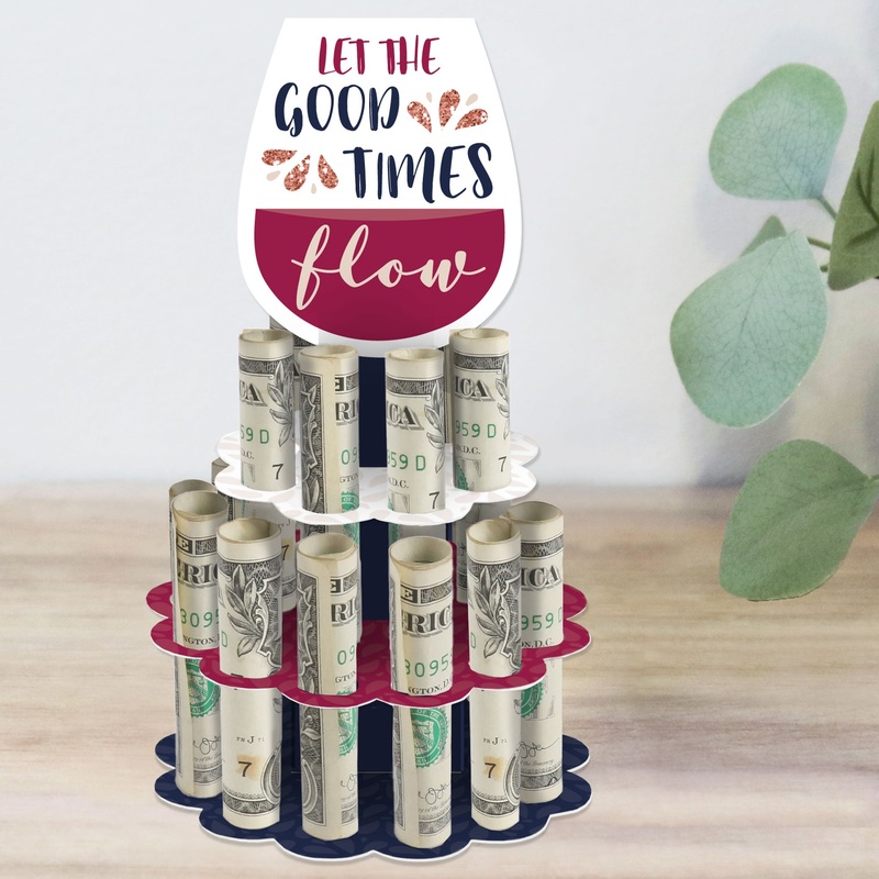 But First, Wine - DIY Wine Tasting Party Money Holder Gift - Cash Cake