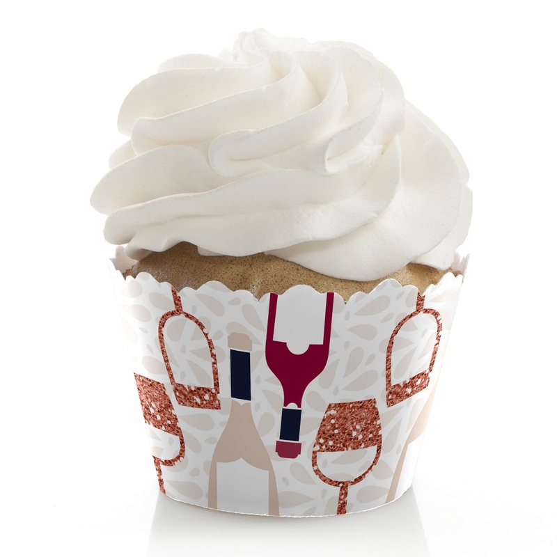 But First, Wine - Wine Tasting Party Decorations - Party Cupcake Wrappers - Set of 12