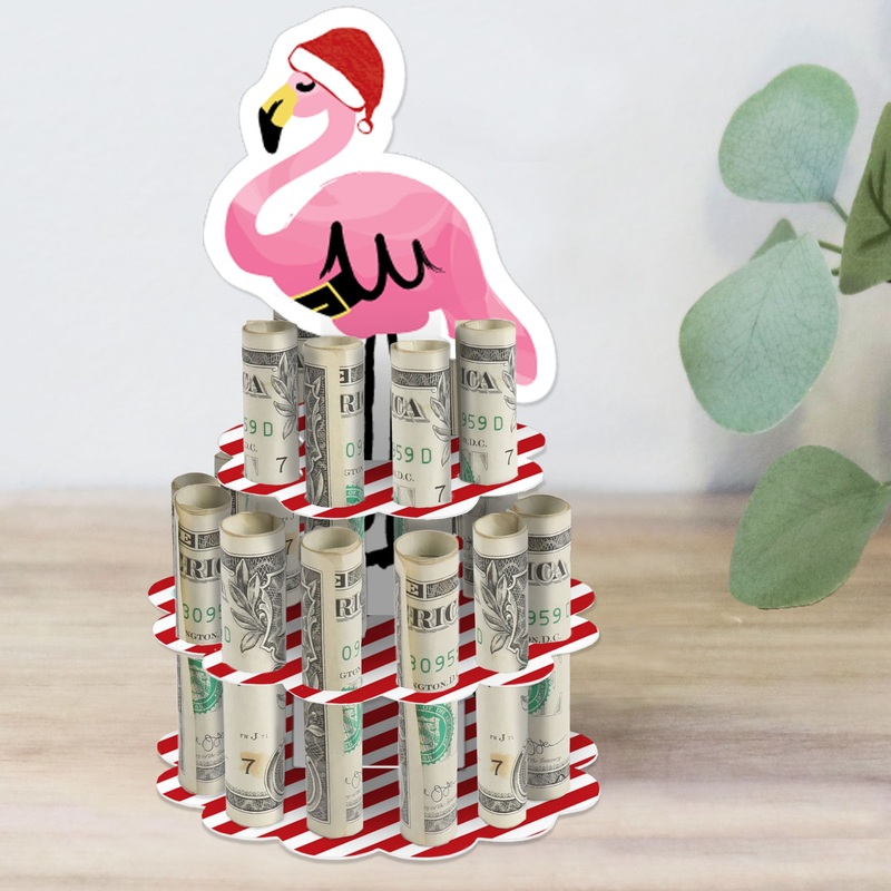 Flamingle Bells - DIY Tropical Christmas Party Money Holder Gift - Cash Cake
