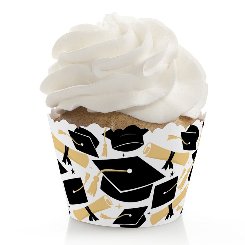 Goodbye High School, Hello College - Graduation Party Decorations - Party Cupcake Wrappers - Set of 12