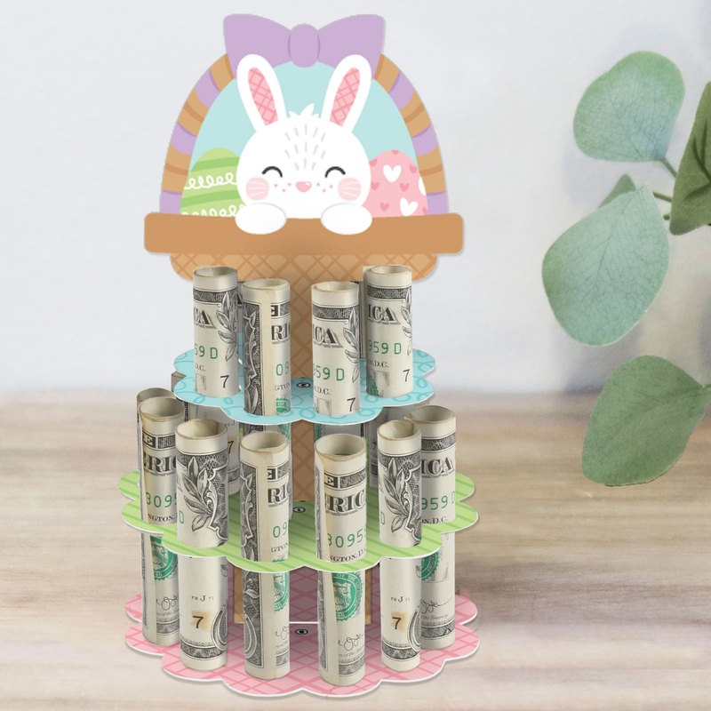 Spring Easter Bunny - DIY Happy Easter Party Money Holder Gift - Cash Cake