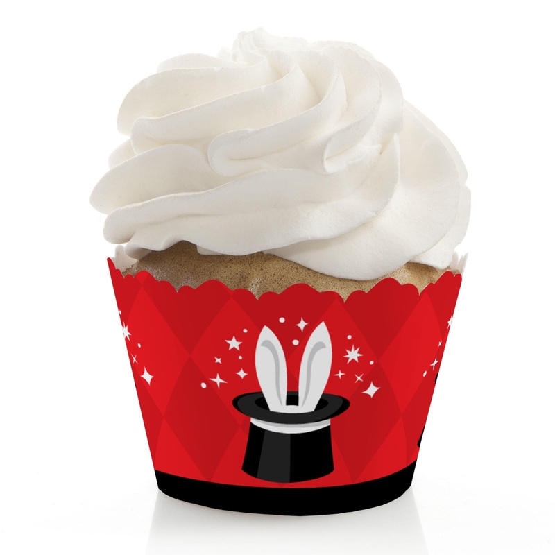 Ta-Da, Magic Show - Magical Birthday Party Decorations - Party Cupcake Wrappers - Set of 12