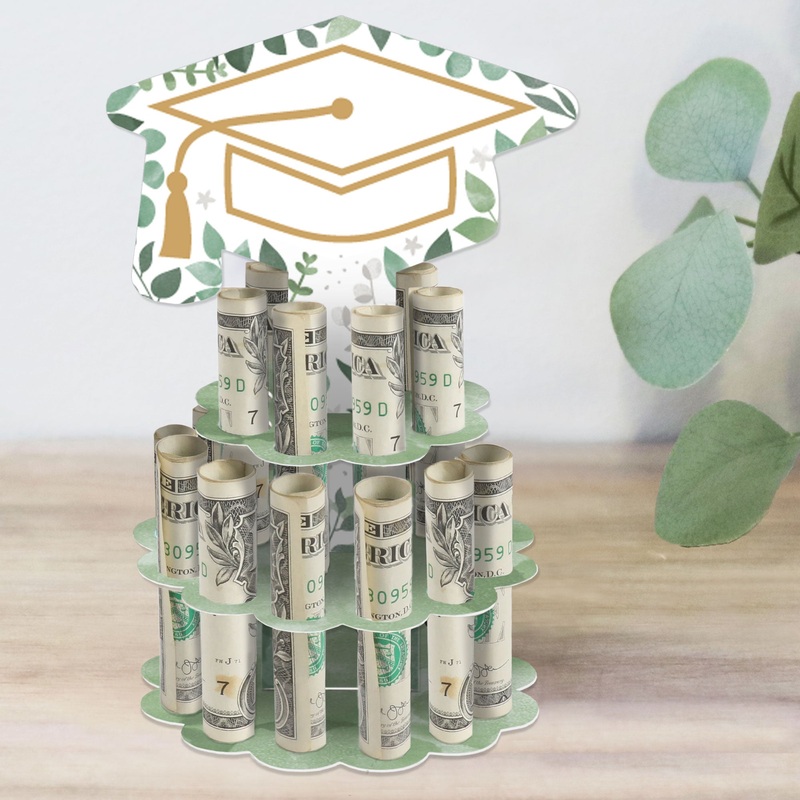 Boho Botanical Graduate Cash Cake - 1 Ct