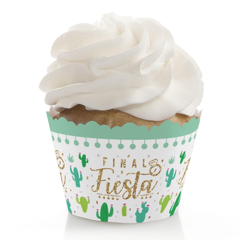 Final Fiesta - Last Fiesta Bachelorette Party Decorations - Party Cupcake Wrappers - Set of 12