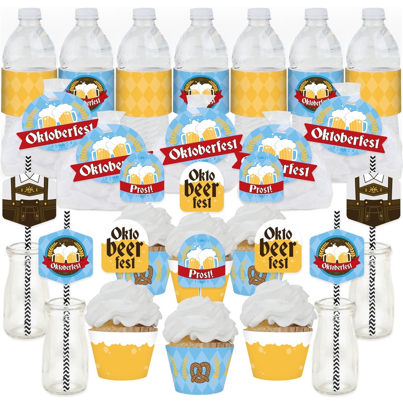 Oktoberfest - German Beer Festival Favors and Cupcake Kit - Fabulous Favor Party Pack - 100 Pieces