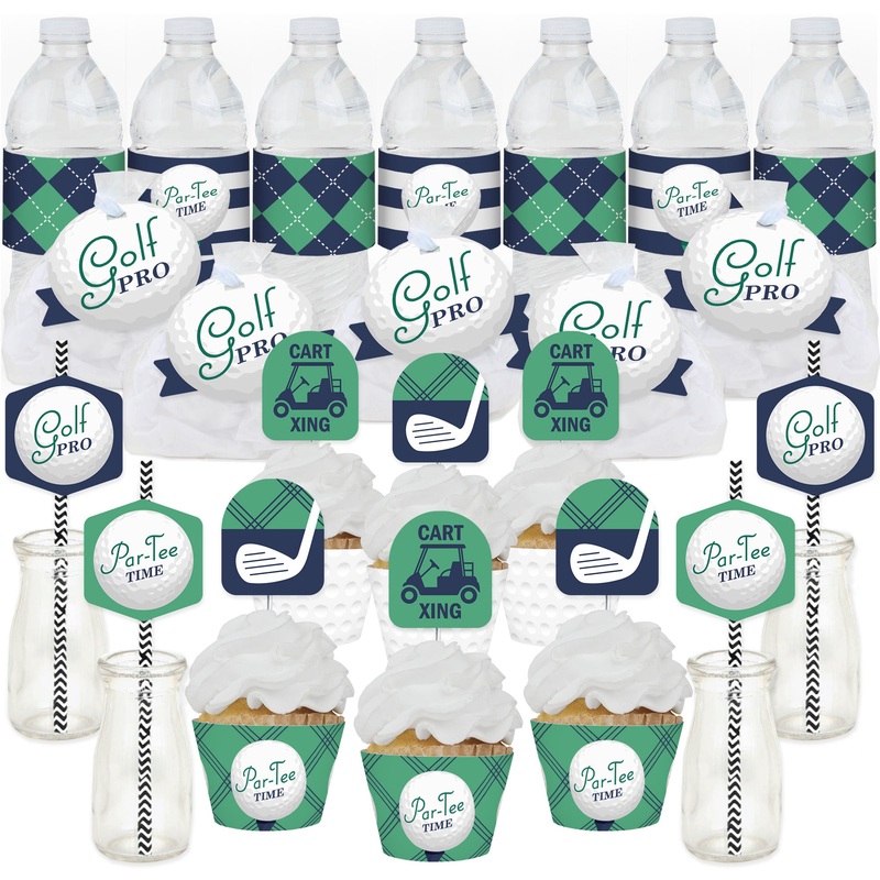 Par-Tee Time - Golf - Birthday or Retirement Party Favors and Cupcake Kit - Fabulous Favor Party Pack - 100 Pieces