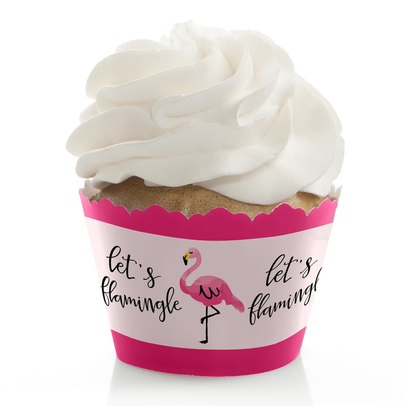 Pink Flamingo - Party Decorations - Party Cupcake Wrappers - Set of 12