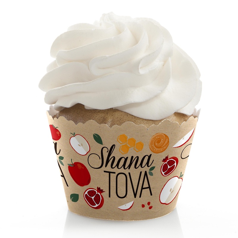Rosh Hashanah - Jewish New Year Decorations - Party Cupcake Wrappers - Set of 12