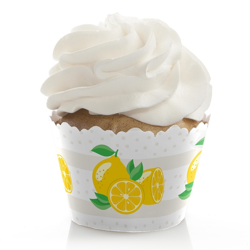 So Fresh - Lemon - Citrus Lemonade Party Decorations - Party Cupcake Wrappers - Set of 12