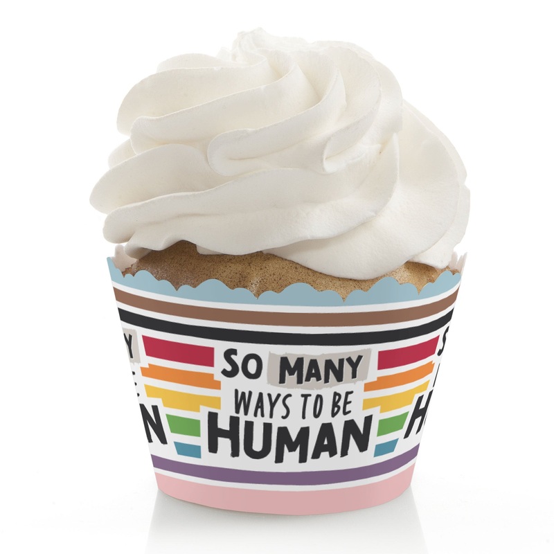 So Many Ways to Be Human - Pride Party Decorations - Party Cupcake Wrappers - Set of 12