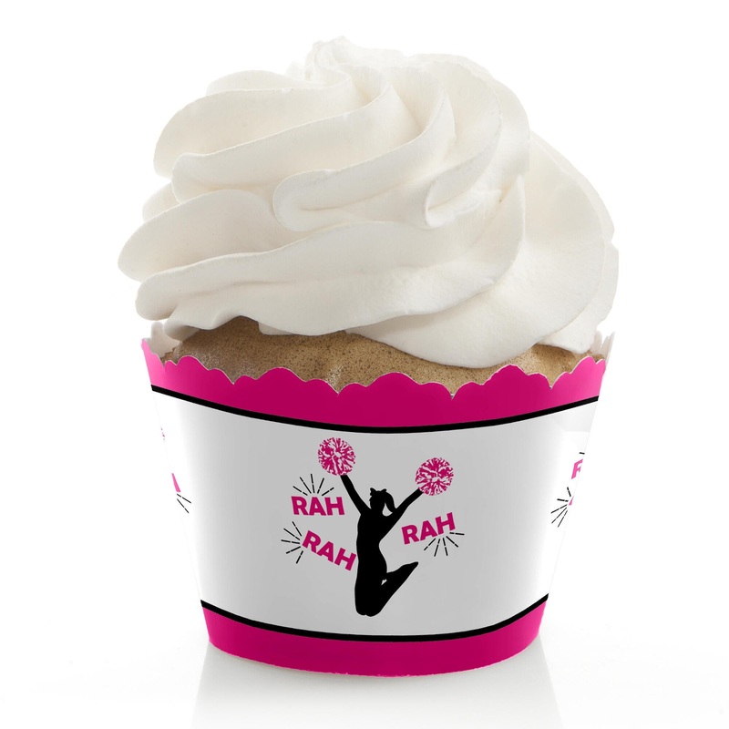 We've Got Spirit - Cheerleading - Birthday Party or Cheerleader Party Decorations - Party Cupcake Wrappers - Set of 12