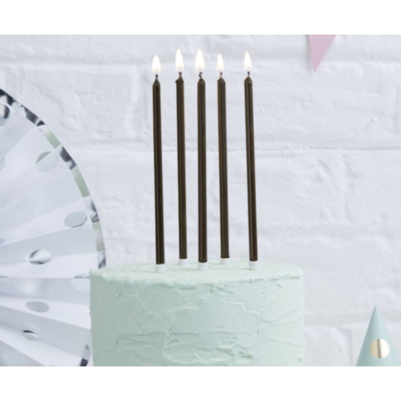 Tall Cake Candles Black