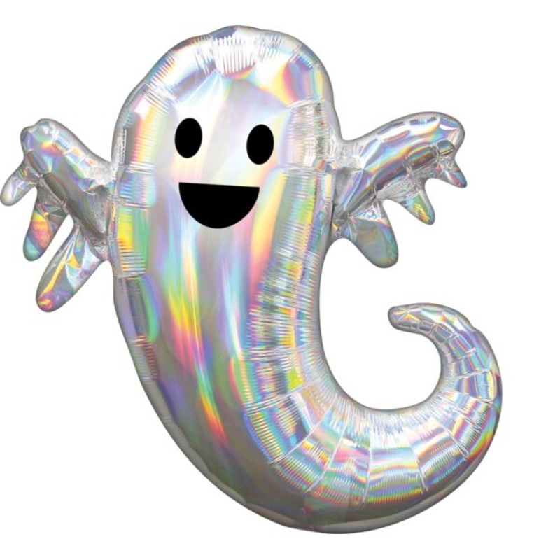 Iridescent Ghost 28" Halloween Super Shape Mylar Balloon