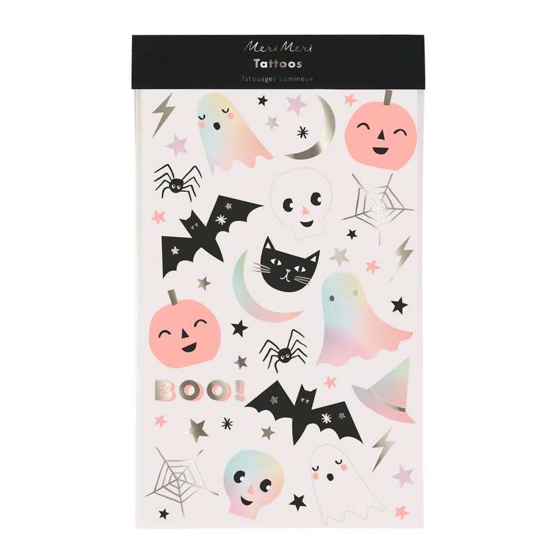 Pastel Halloween Temporary Tattoos (x 2 sheets)