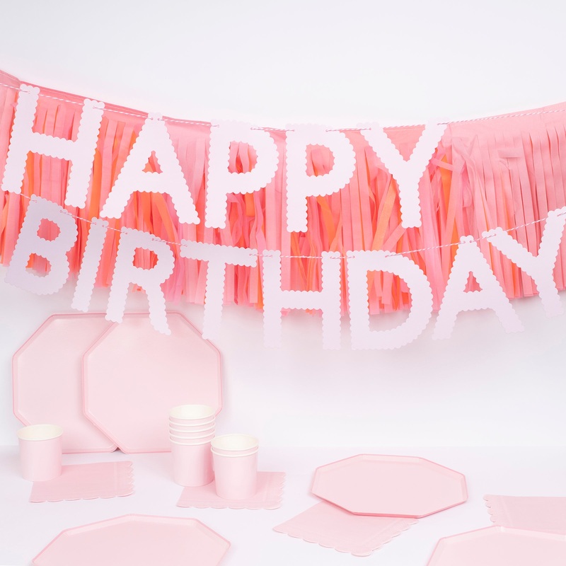 Pretty Pink Happy Birthday Party Set
