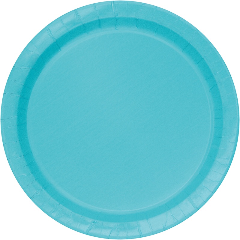 Terrific Teal 10" Dinner Plates - 50ct Round Party Paper Plates