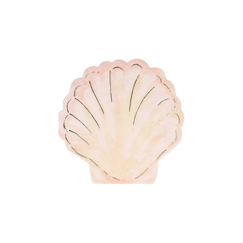Watercolour Clam Shell Napkins (x 16)