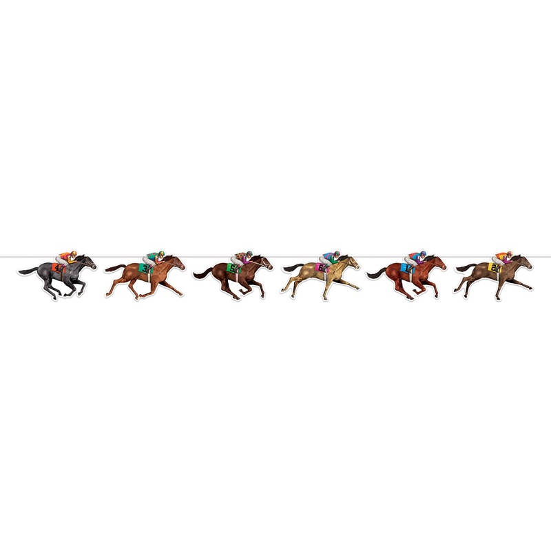 Horse Racing 6 1/2" x 6' Streamer 1 per package