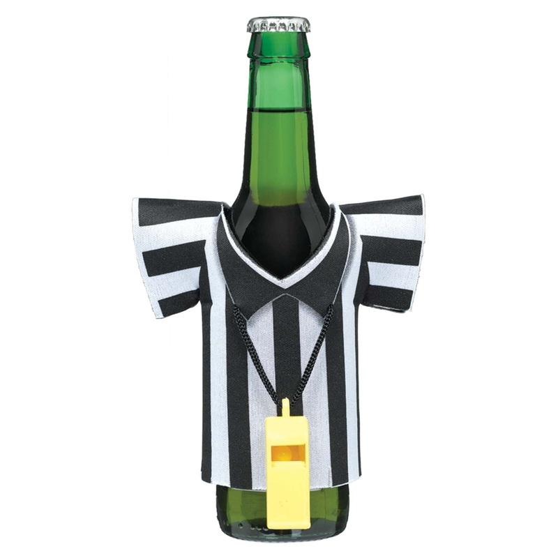 Referee Foam Drink Kozy 5 1/2"H x 5 1/4"W x 1/4"D with Plastic Whistle
