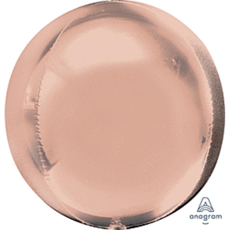 Rose Gold 15" Orbz Helium Inflated