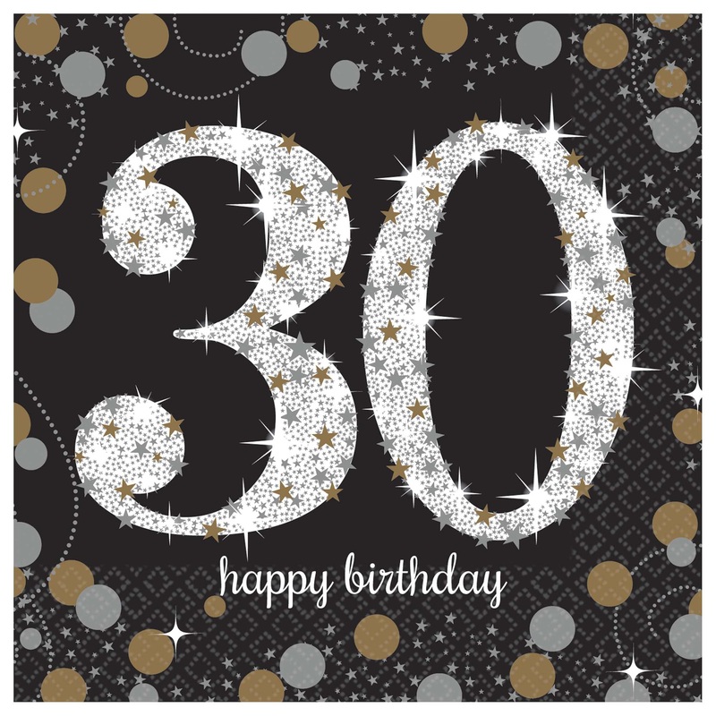 Sparkling Celebration 30 Beverage Napkins Package of 16