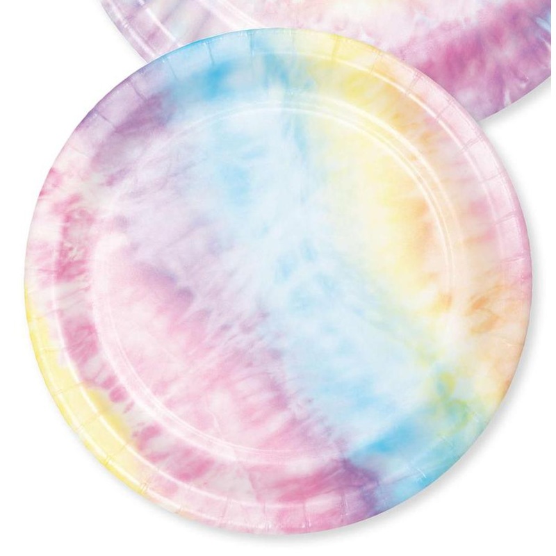 Tie Dye Party Paper 6 7/8" Plate
