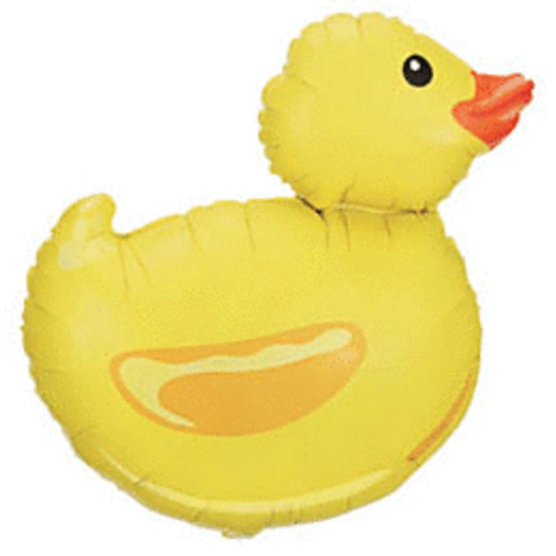 Yellow Rubber Ducky Shaped 29" Mylar Balloon