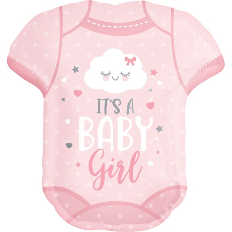 Baby Girl Onesie 24" Supershape Mylar Balloon