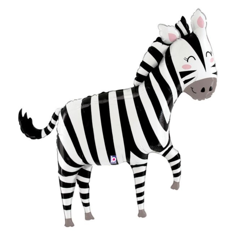 Jungle Zebra 50"  Mylar Balloon
