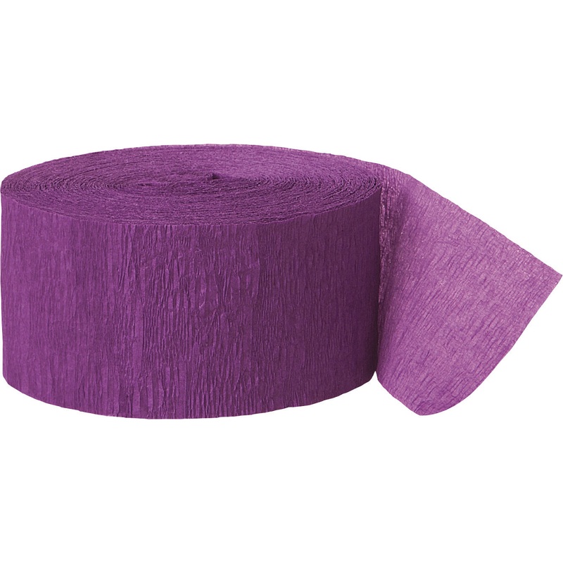 Pretty Purple  Crepe Paper Streamer  81 ft