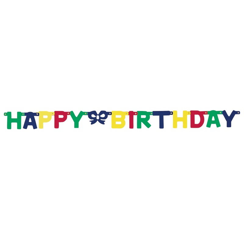 Primary Colors Happy Birthday Letter Banner -