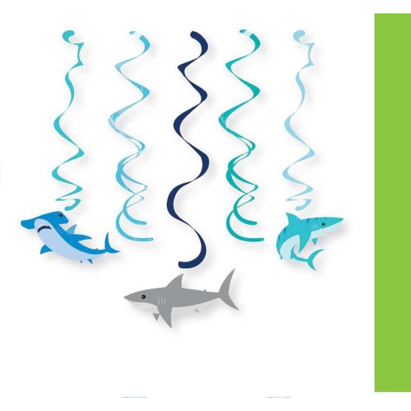 Shark Party Dizzy Danglers 5ct
