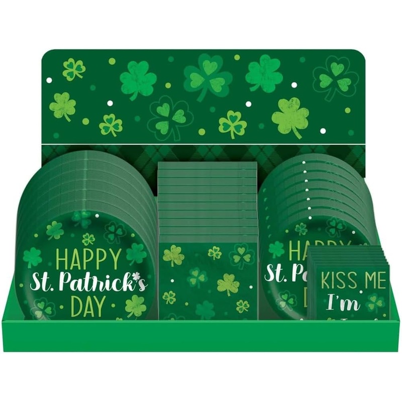 St. Patrick's Day Irish Blessings Plastic 54" x 96" Table Cover  1 per pack