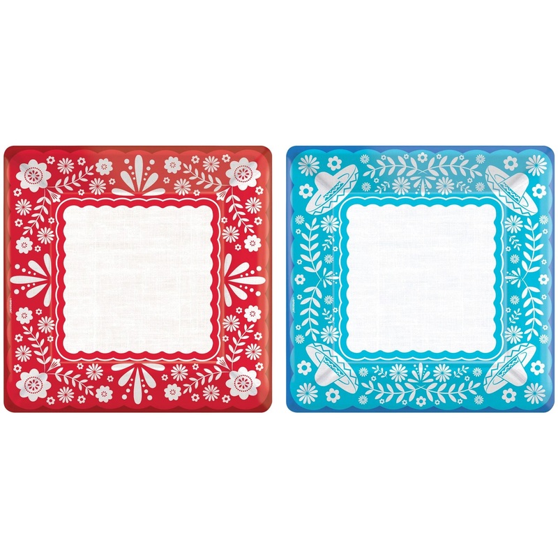 Viva La Party 10" square dinner plate