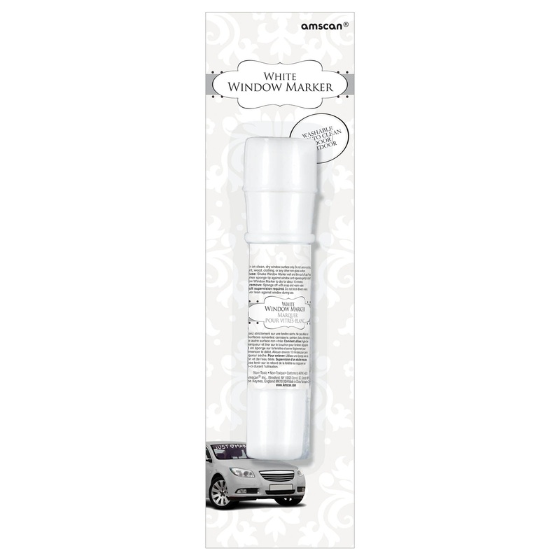 Wedding Window Marker  4 1/2"  White Glass Marker